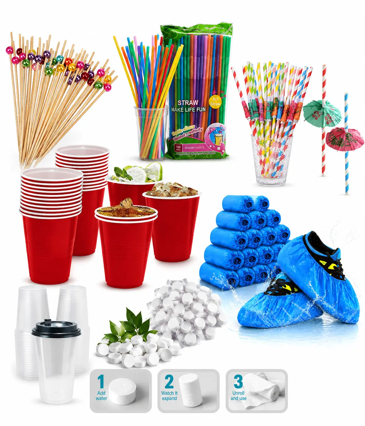 Paper Straw umbrella toothpic