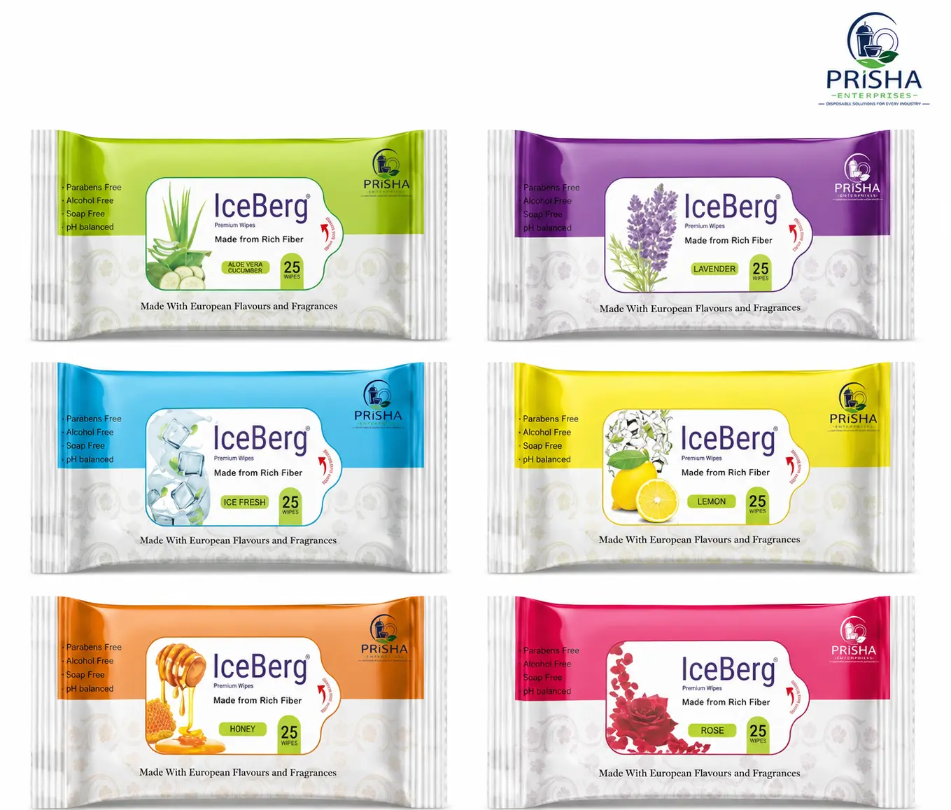Large packet of ice berg wipes images